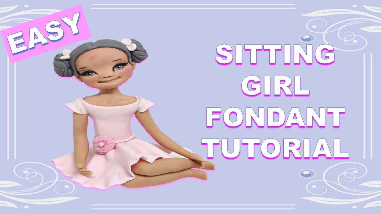 SITTING GIRL CAKE TOPPER
