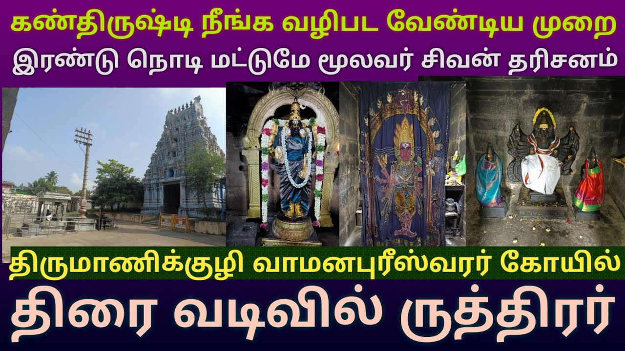 திருமாணிக்குழி வாமனபுரீஸ்வரர் கோயில் | 2 நொடி மட்டுமே காட்சி தரும் மூலவர் | திரையில் பீம ருத்திரர்