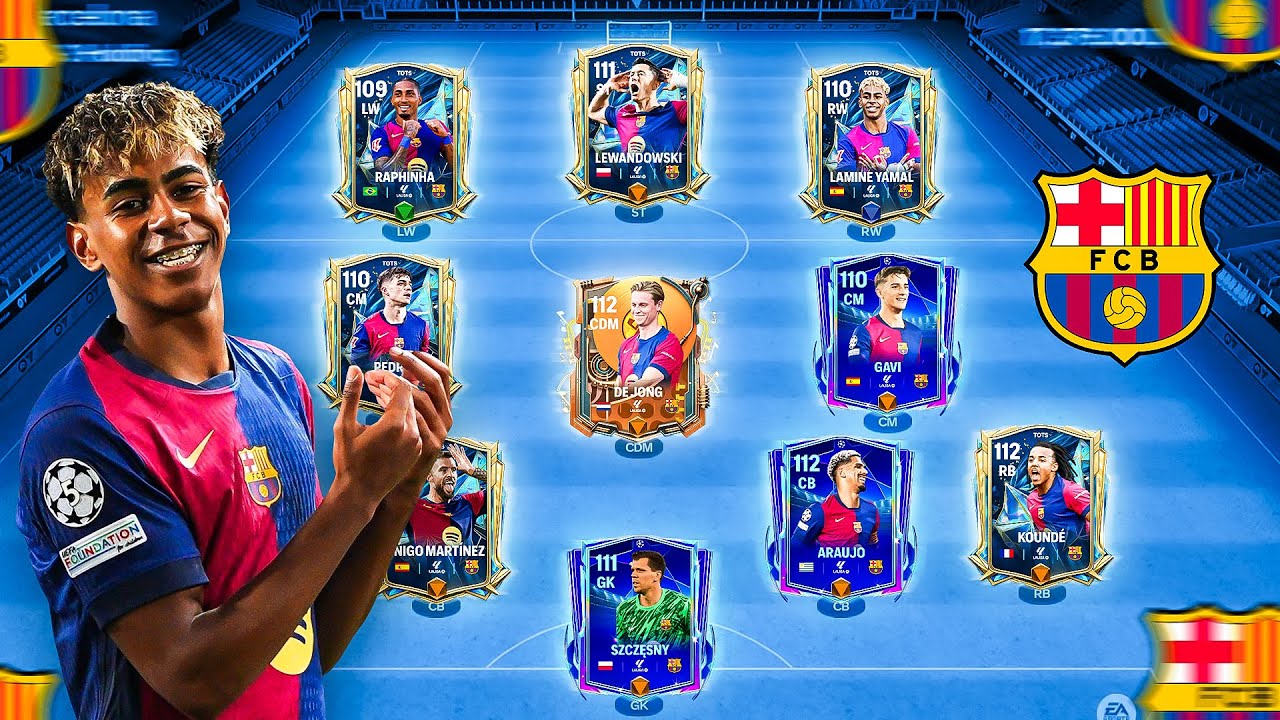 Barcelona - Best Special 2025 Squad! Yamal, Lewandowski, Pedri!! FC Mobile 25