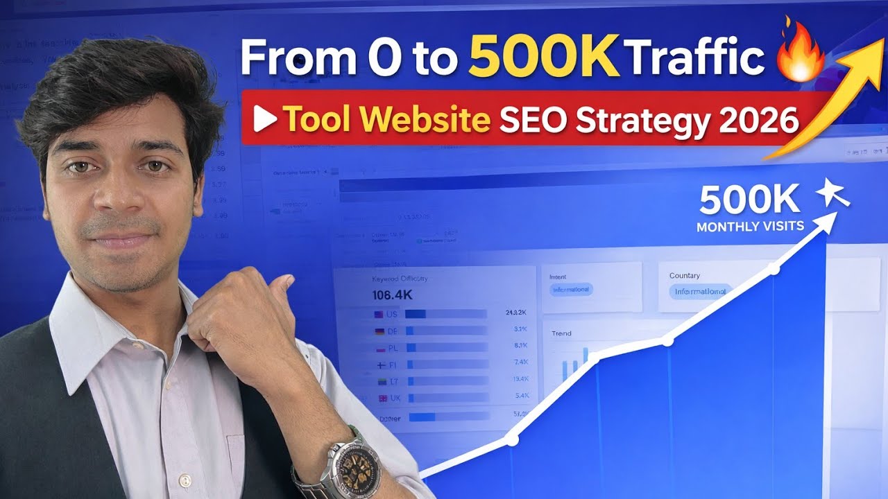 From 0 to 500K Traffic 🔥 | Tool Website SEO Strategy 2026
