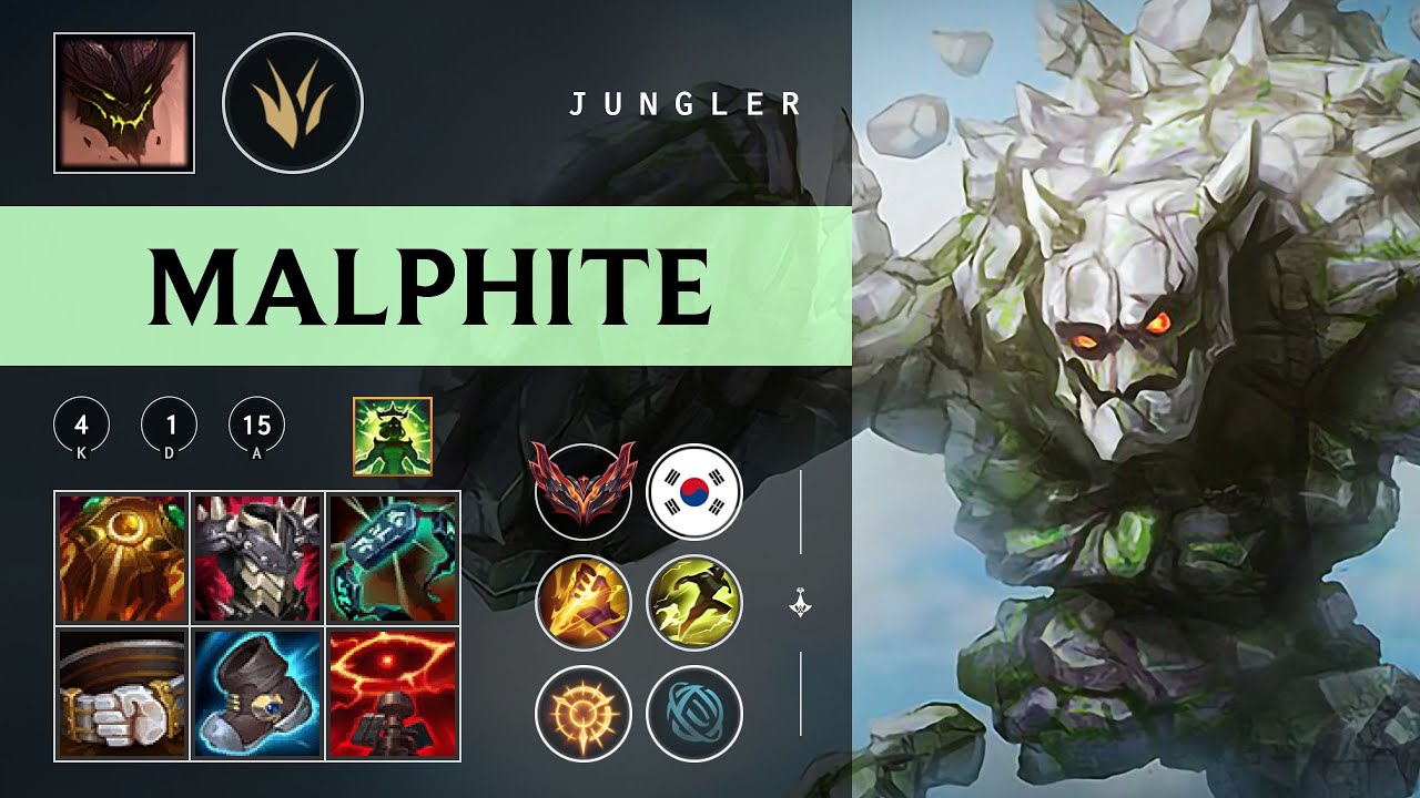 Malphite Jungle vs Olaf - KR Grandmaster Patch 26.01