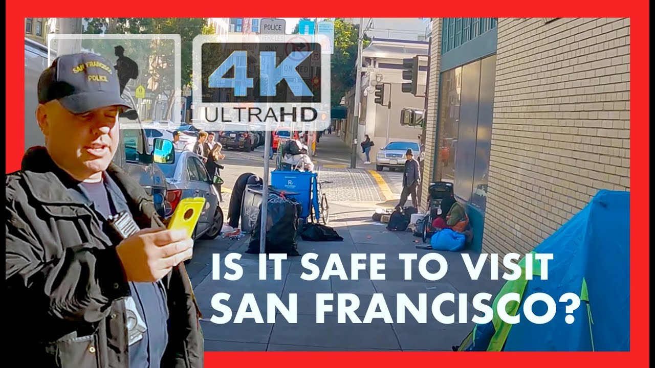 4K UHD escooter 🛴 Tour  of San Francisco&rsquo;s Tenderloin & Civic Center | No Commentary
