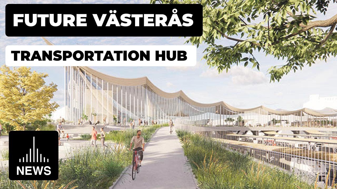 Future V&auml;ster&aring;s - Transport Hub Under One Roofscape by Bjarke Ingels