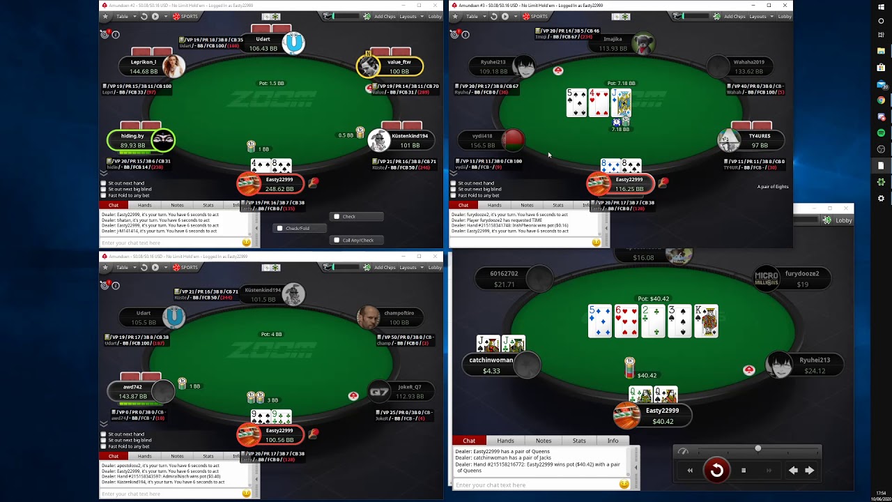 Quarantine Grind Episode 7 - 750 Hands of 16nl Zoom - Tough Spots!