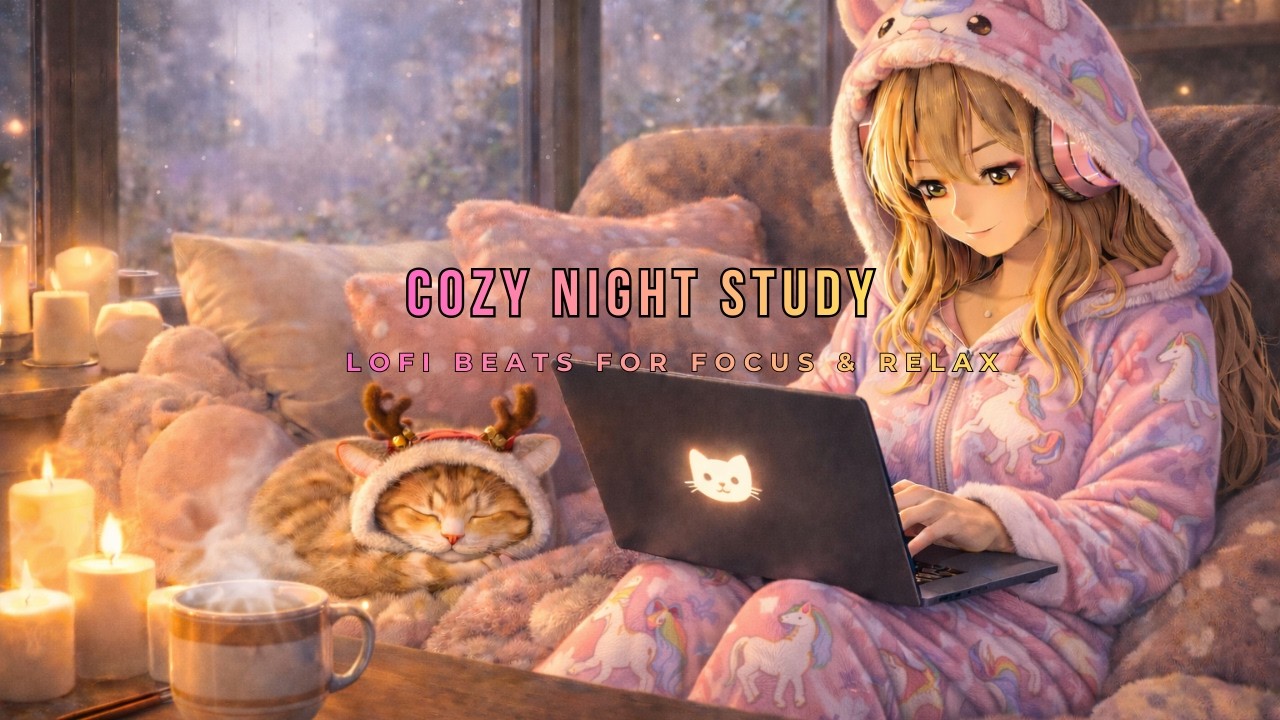 Cozy Night Study with Ellie 🌙 LoFi Beats for Study, Relax & Focus