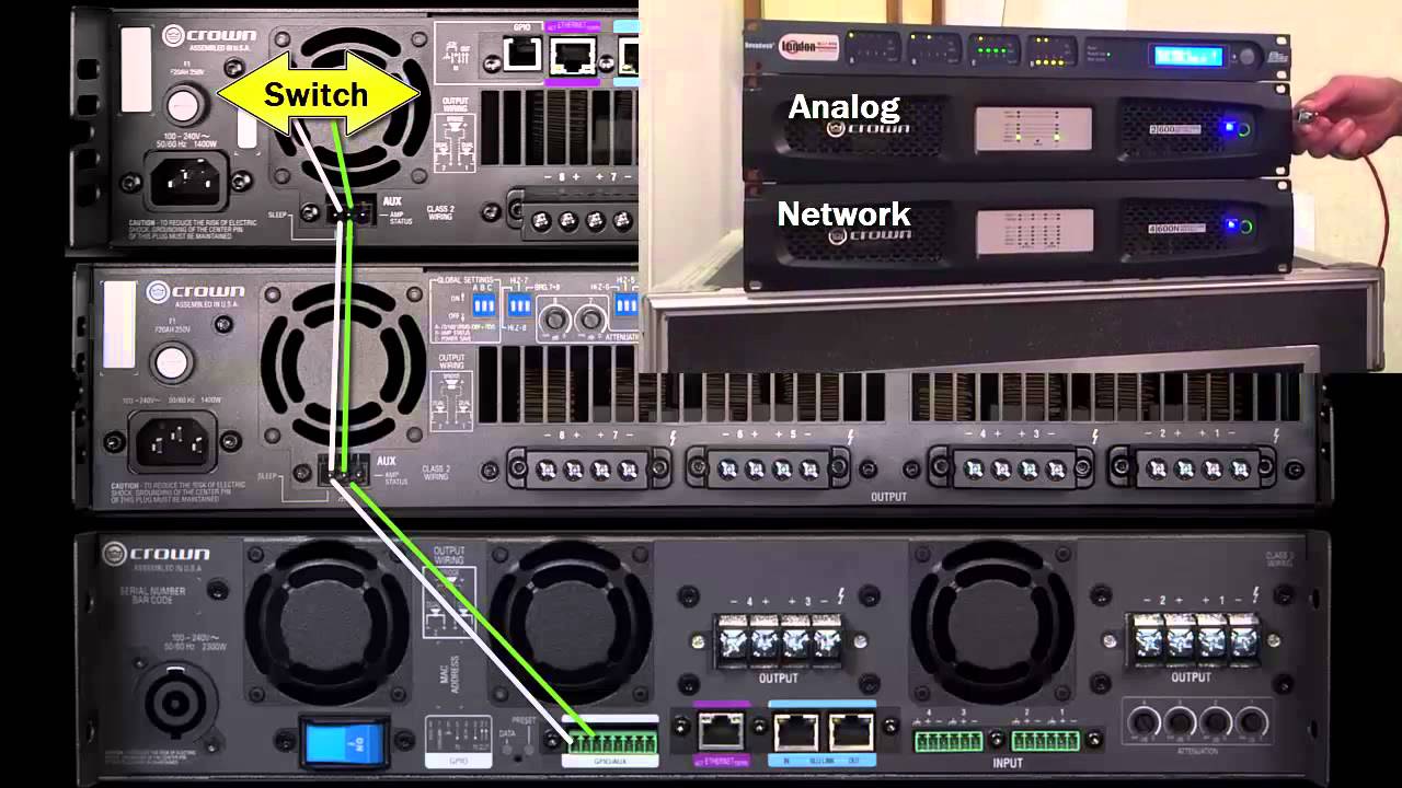 Crown | Aux Port - Sleep and Amp Status