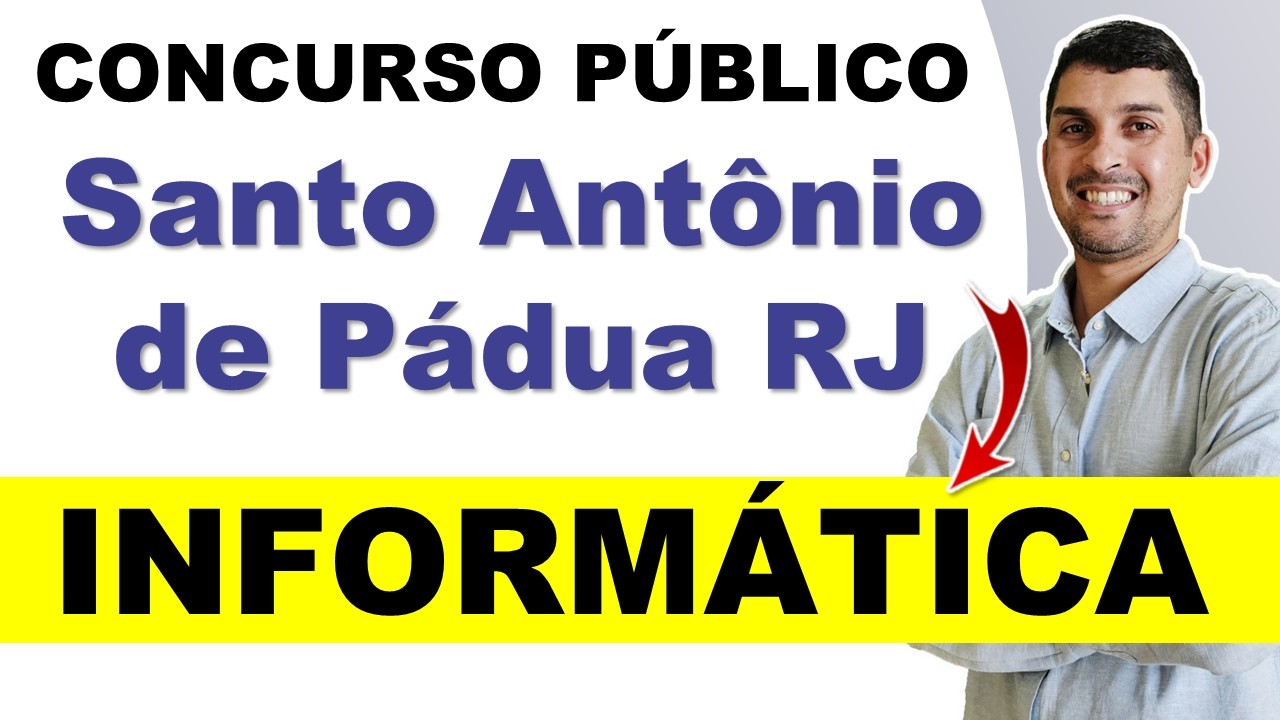 Concurso de Santo Antônio de Pádua RJ 2026 | Banca Instituto Referência | Informática #hardware