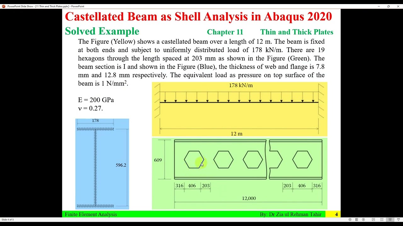 Analysis of Castellated Beam as Shell in Abaqus
