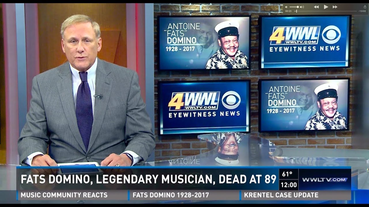 Fats Domino passing as announced on New Orleans TV