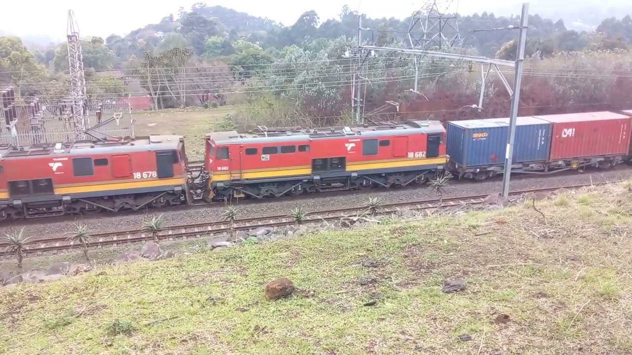 Freight train at Boughton kzn on the mainline. Destination the Port of Durban.