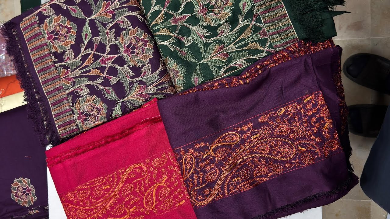 💝Winter Karandi shawls with embroidered suits 💝