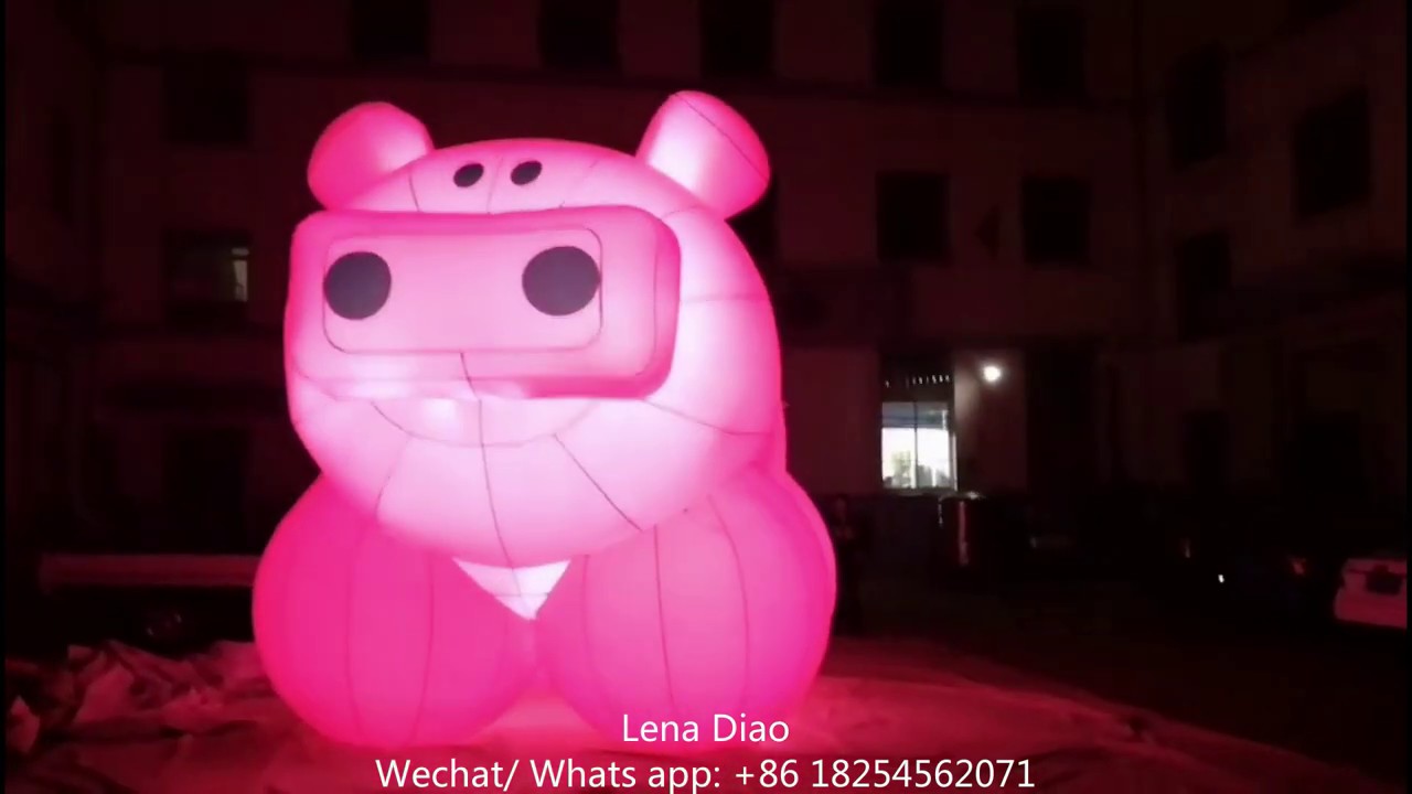 Giant inflatable pig balloon cold air pig for sale Pink Color Nightclub Shopping Mall Promotion