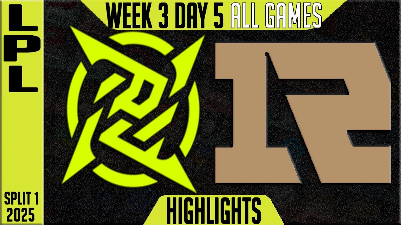 NIP vs RNG Highlights ALL GAMES | LPL Split 1 Groups 2025 W3D5 | Ninjas In Pyjamas vs Royal Never Gi