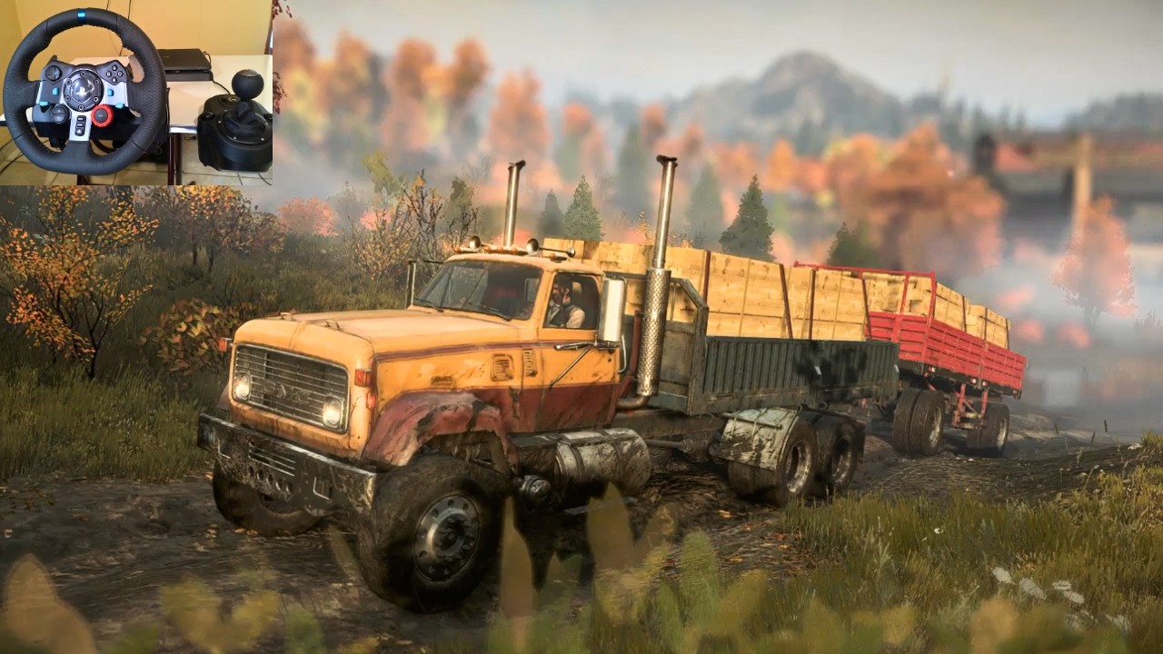Old bridge reconstruction - GMC MH9500 | SnowRunner | Logitech G29