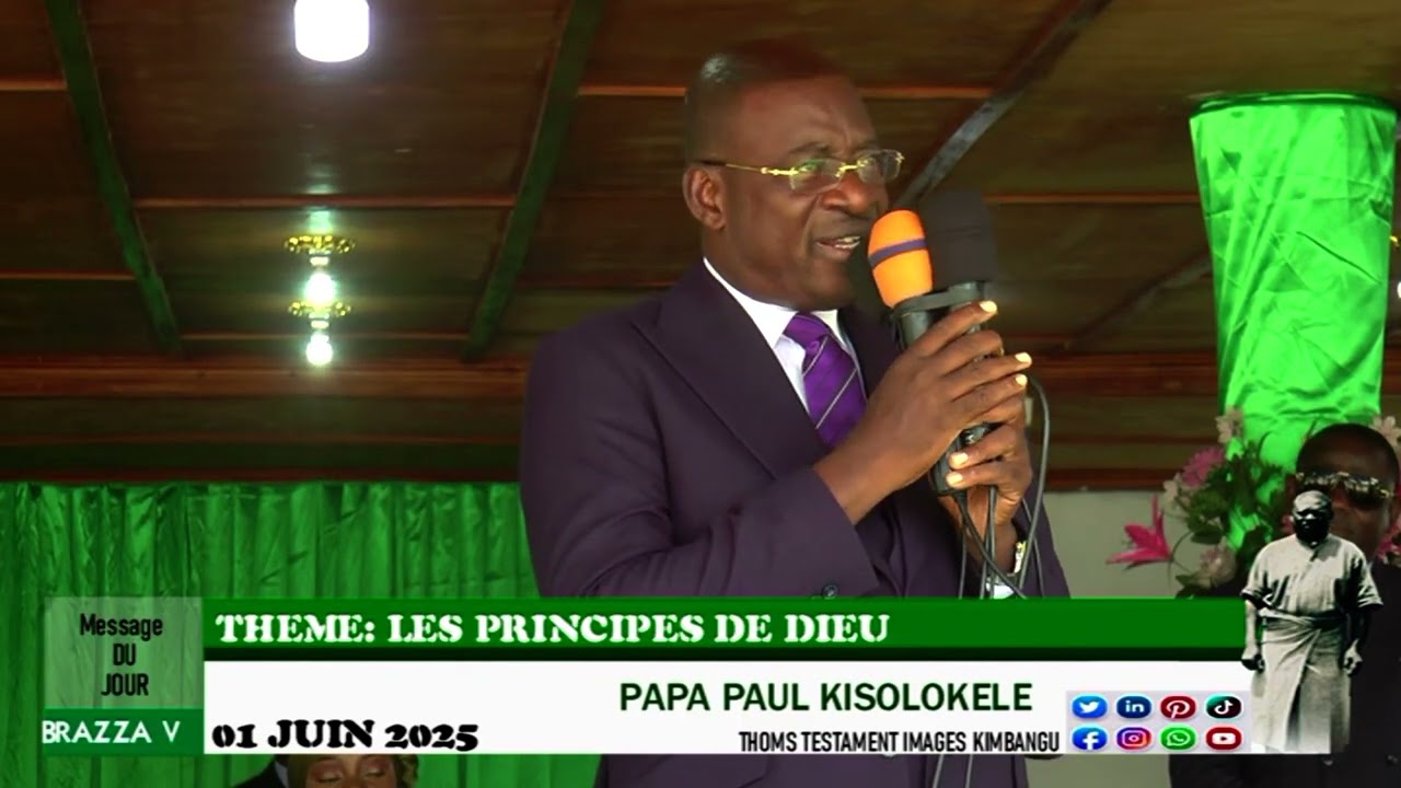 MESSAGE DE SA GRANDEUR PAUL KISOLOKELE A BRAZZA VILLE 01 JUIN 2025 NGANGA LINGOLO.