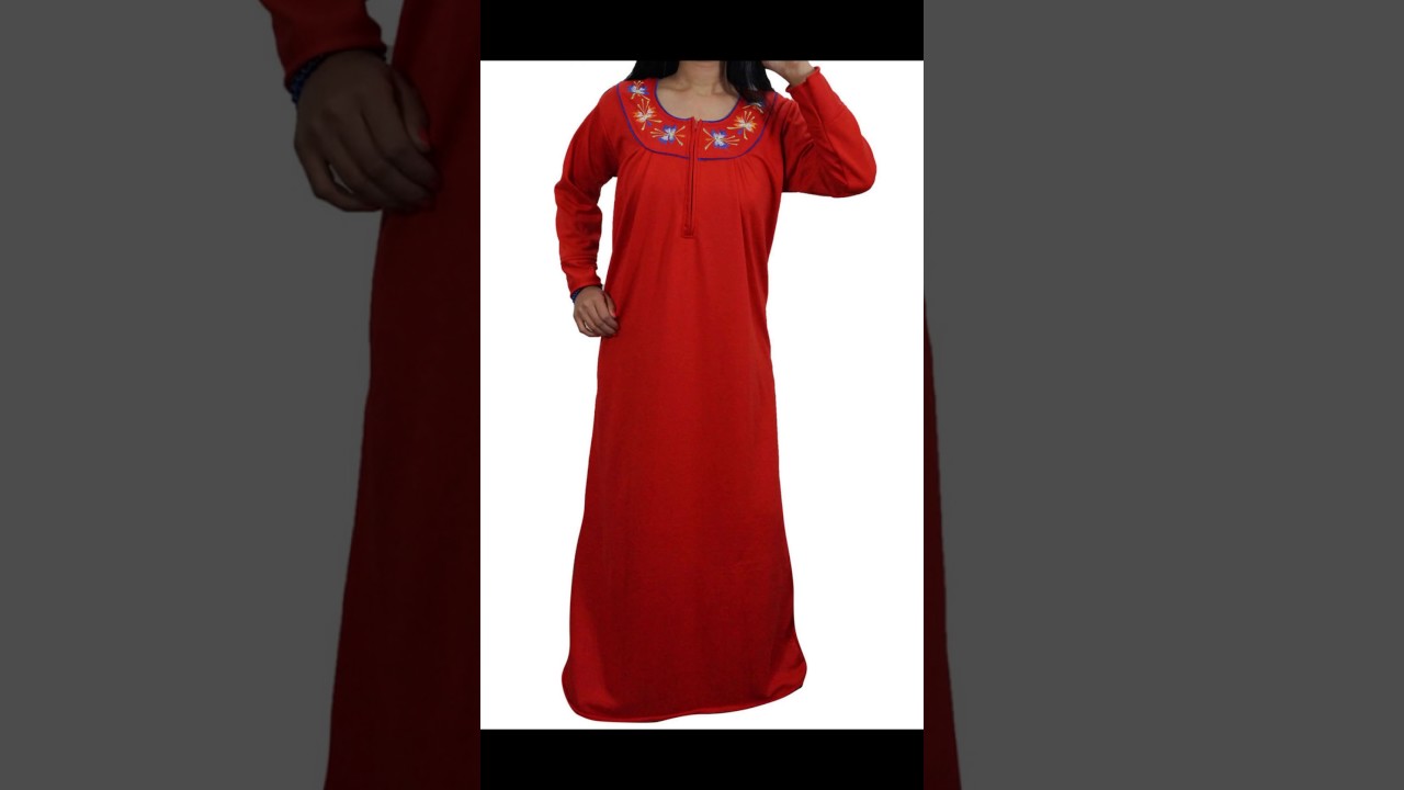 LADIES WINTER WARM NIGHT GOWN