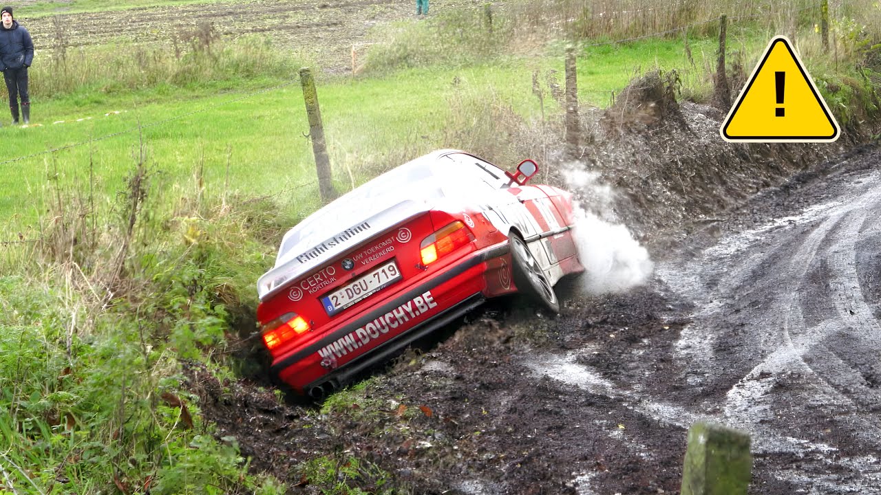 Rally 6 uren van Kortrijk 2023 | CRASHES & Mistakes | Slippery Roads