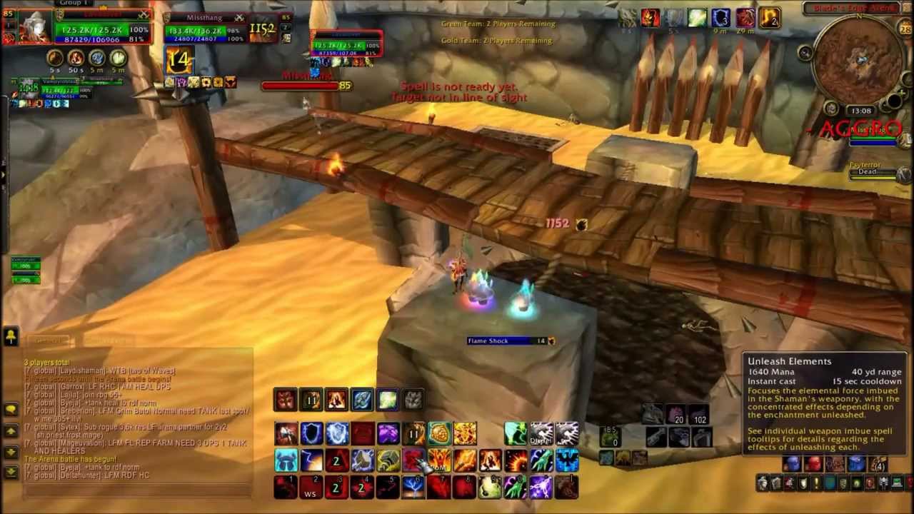 Elemental Shaman - Fire Mage 2v2 (Cataclysm 4.3.4)