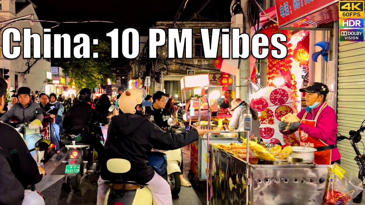 Real Local Night Life in Haikou, China at 10PM | Street Stalls and Everyday City Life | POV [4K HDR]