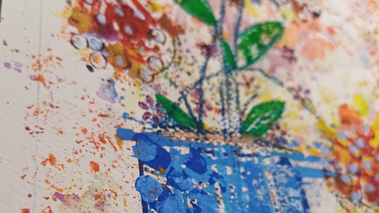 ‼️😱You won't believe what🔥 I used to paint this! 😱 Holi Special Art Live#mixedmediaart #abstractart