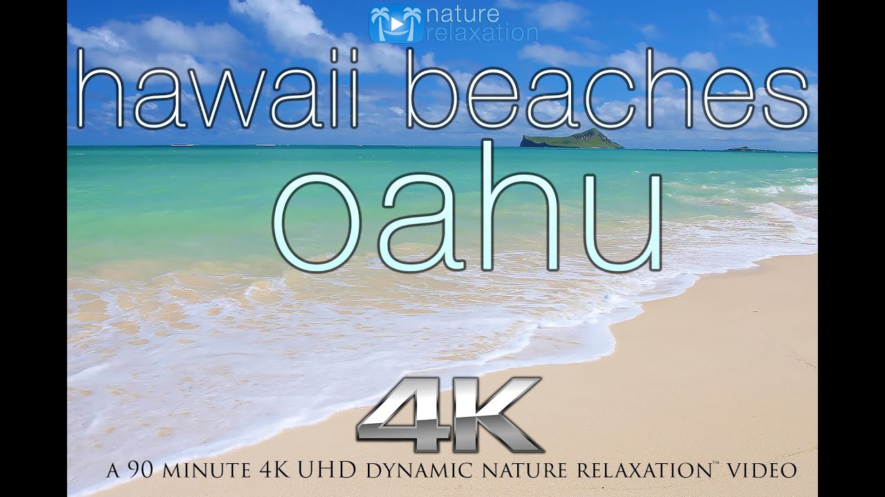 HAWAII BEACHES in 4K: Oahu | Nature Relaxation™ Dynamic 90 Min Video UHD