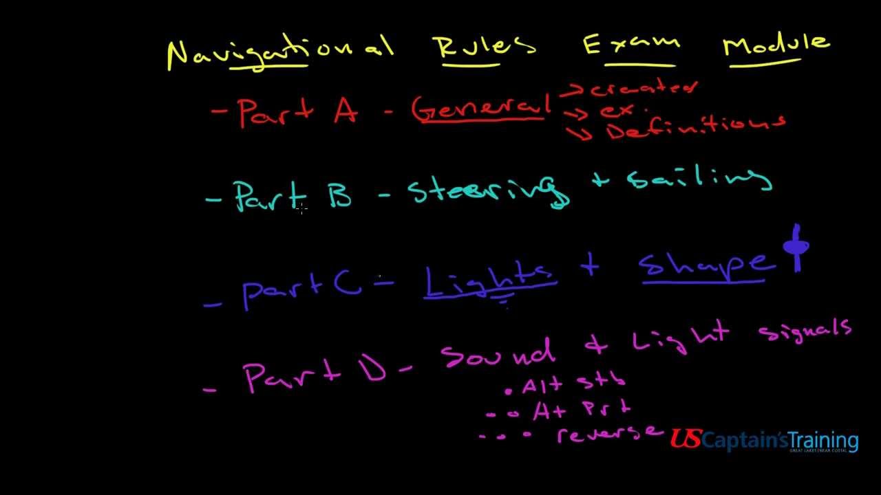 Navigational Rules of the Road Exam Module Overview