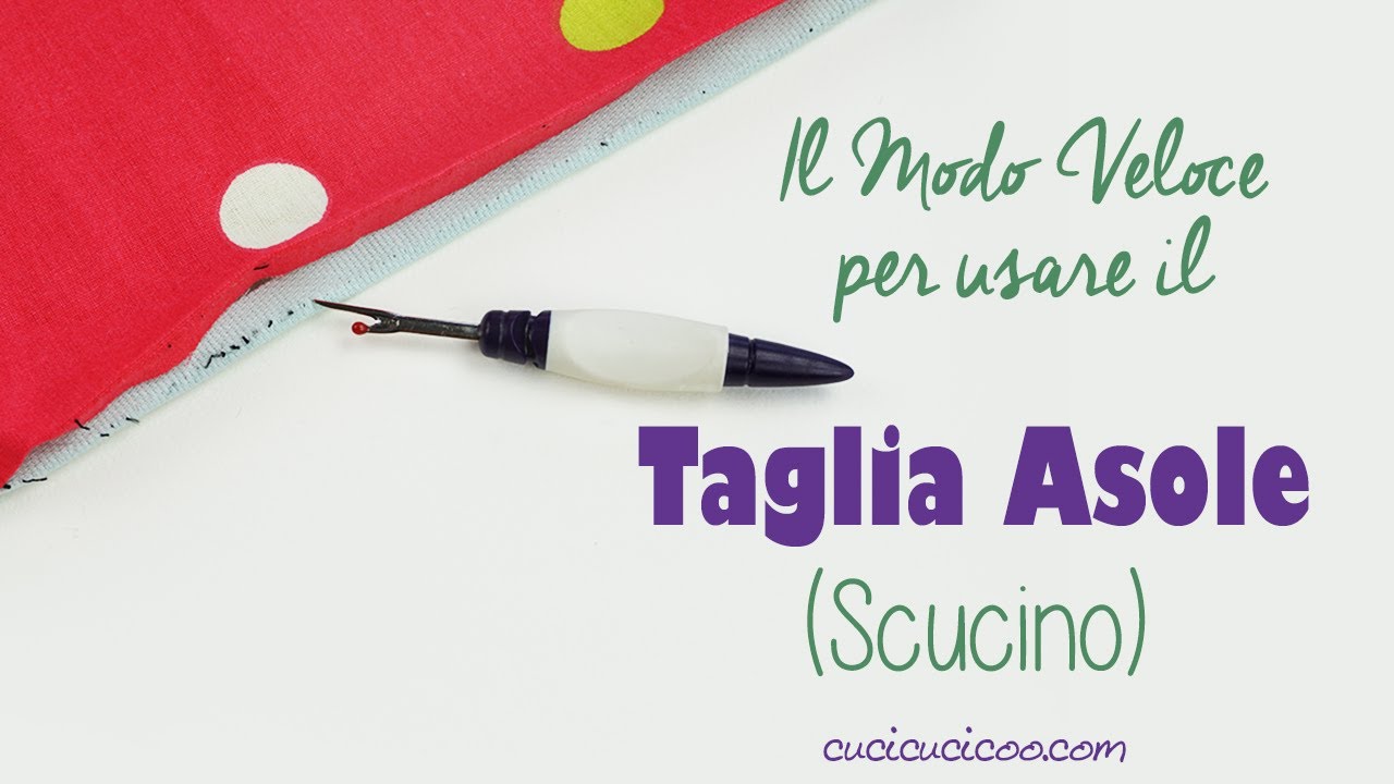 Come usare il taglia asole correttamente e velocemente (scucino)