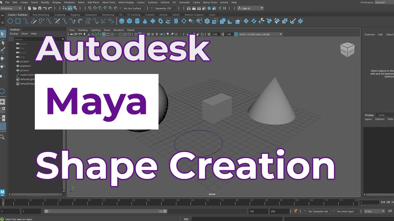 Lesson 3: how to make shape in maya: shape creation in maya