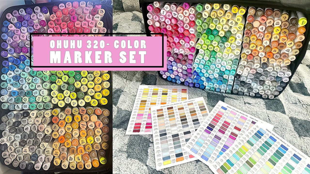 Unboxing & Swatching Ohuhu’s 320-color Marker Set!!! 🌸