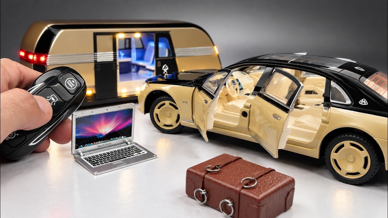 Unboxing of Maybach & Luxyry RV Diecast with Remote Door Openings - Scale Model Car