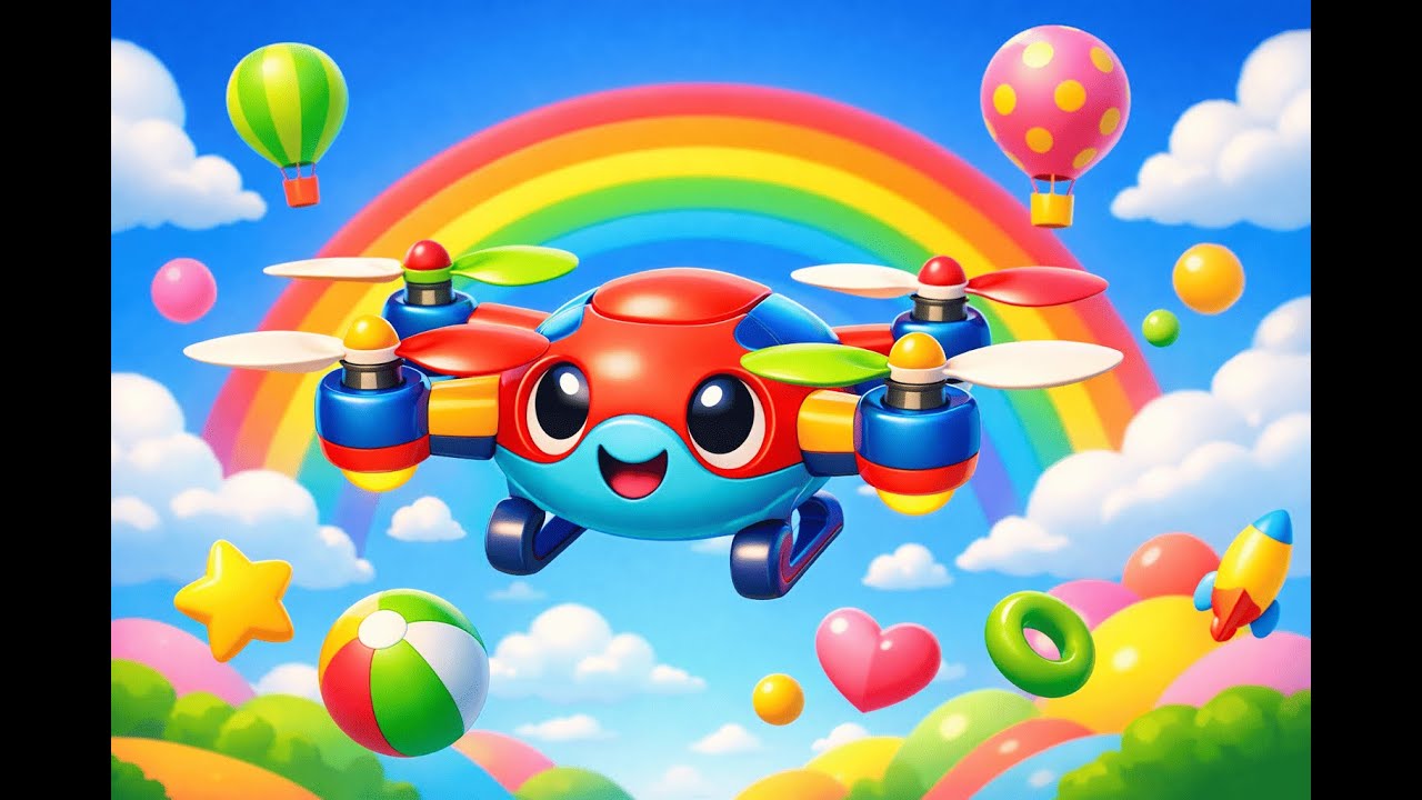 Drone Sounds for Kids | Fun Flying Drone Learning Video