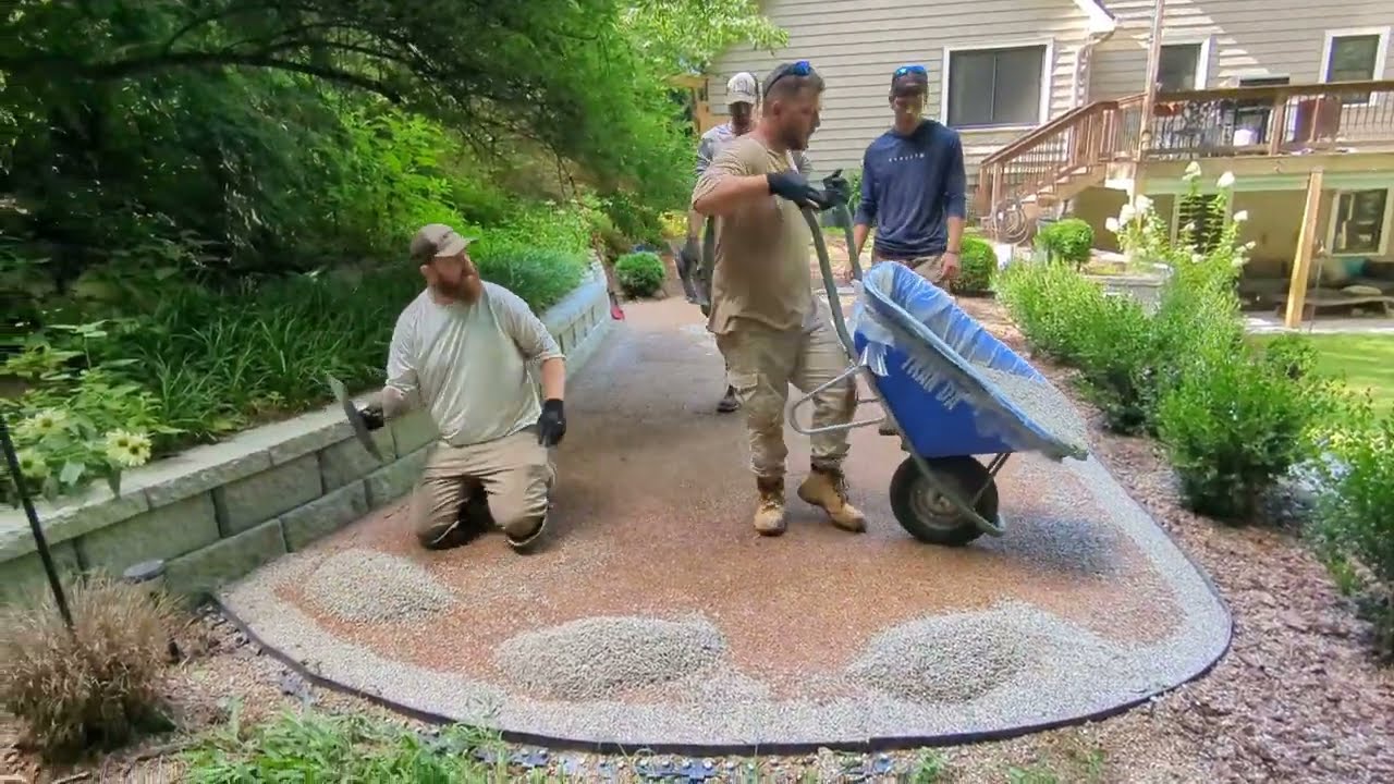 How to install #resinbound Patios and driveways over a permeable gravel base.