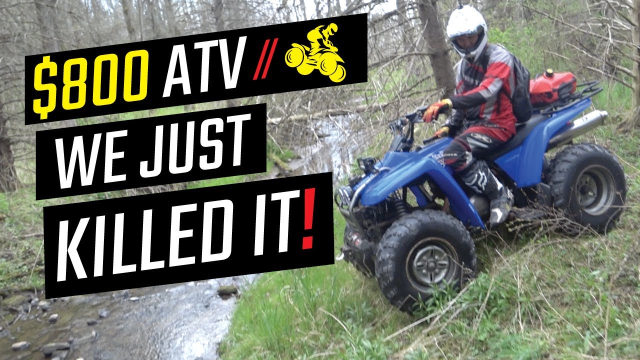 $800 ATV we killed it!  Yamaha Wolverine 350 + DT200R