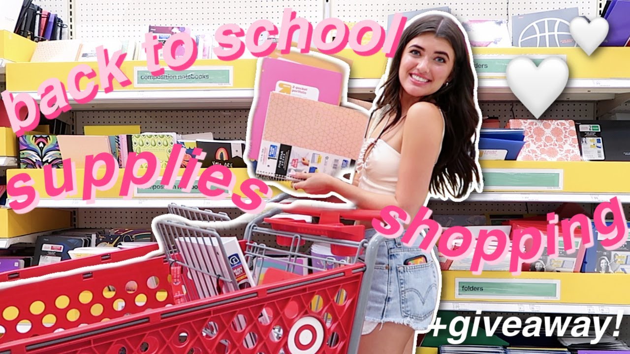 back to school supplies shopping vlog + haul 2021 ! *GIVEAWAY*