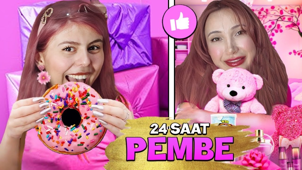 24 SAAT BOYUNCA HER ŞEY PEMBE! w/ @Kübra Nisa 2
