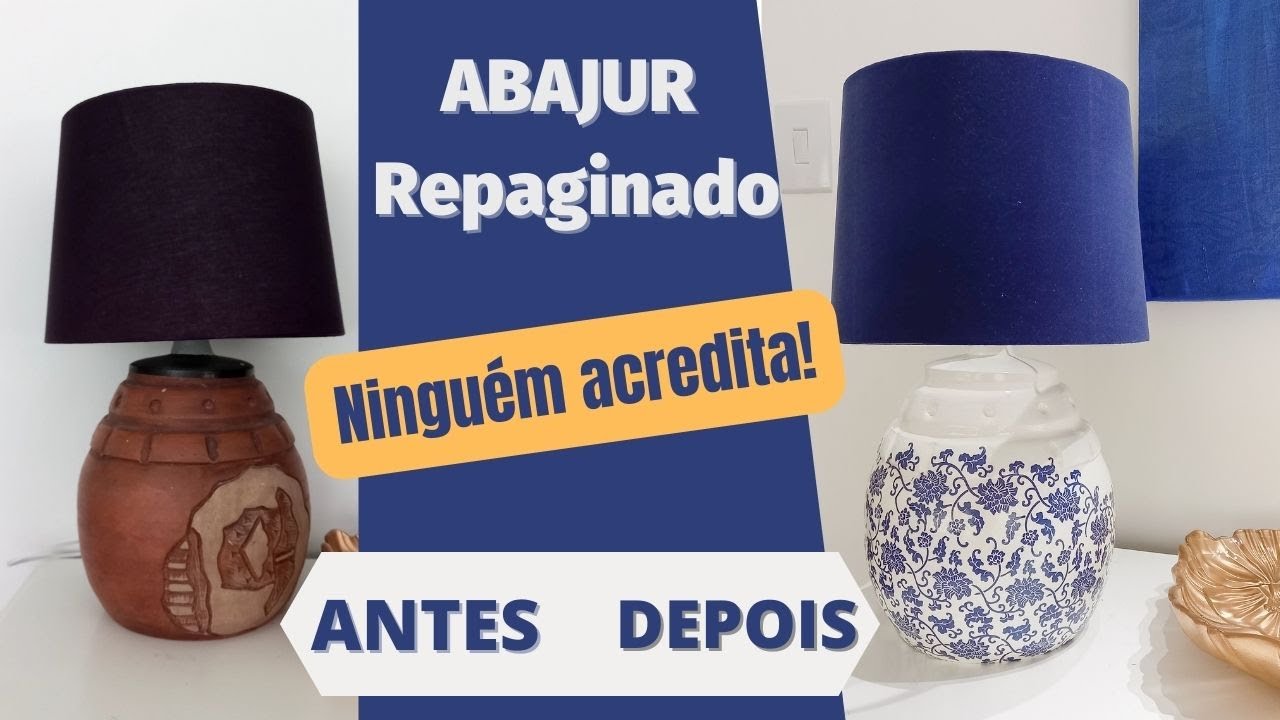 ABAJUR REPAGINADO de forma FÁCIL!