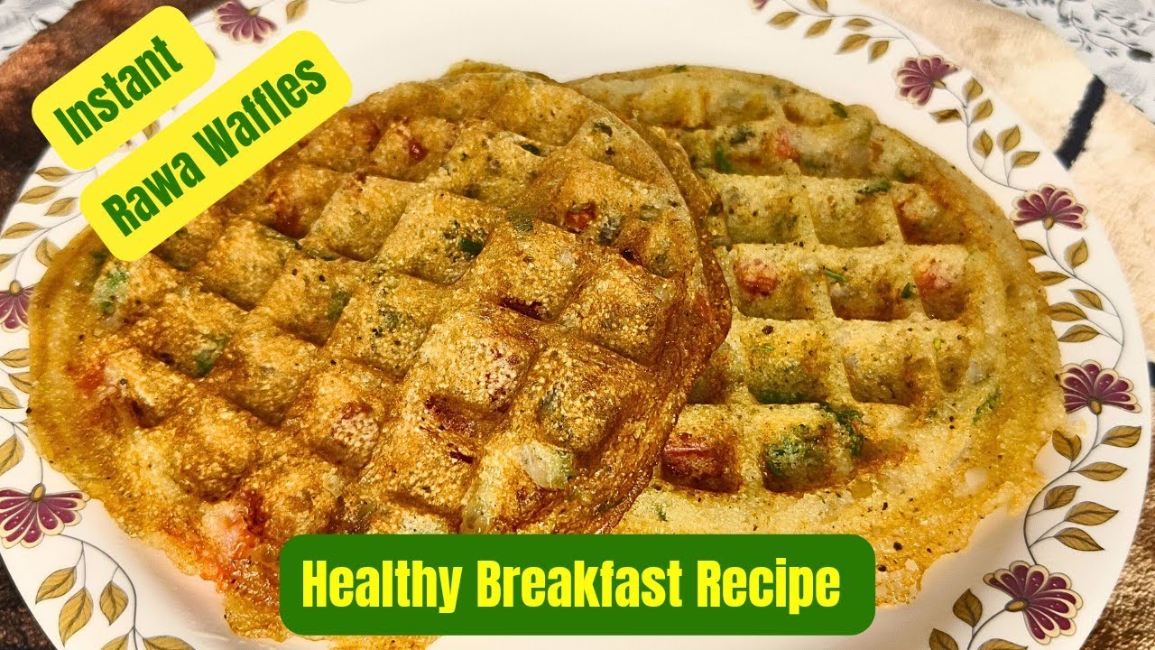 Rawa waffle recipe| savo| savoury waffles recipe| Suji Breakfast Recipe| evening snacks recipes