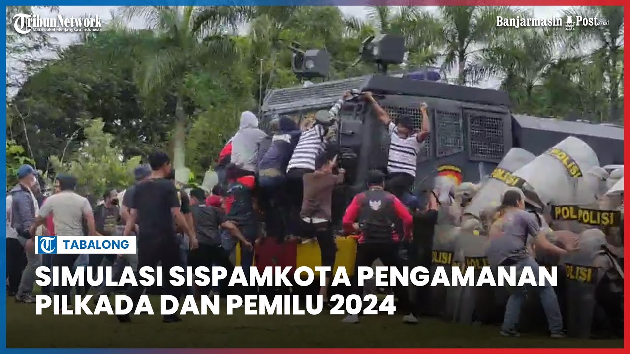 Simulasi Sispamkota Kesiapan Pengamanan Pilkada dan Pemilu Serentak 2024 Polres Tabalong