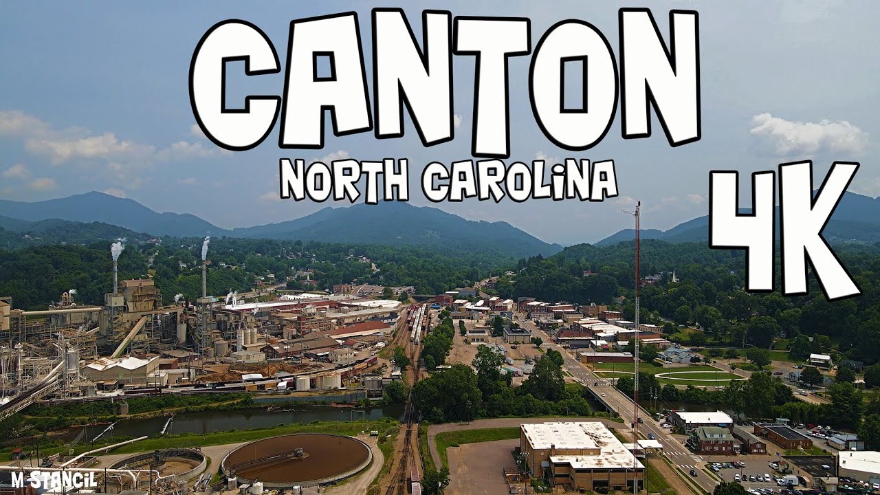 Canton, North Carolina 4K (DJI Mavic Air 2 Drone Footage) Nestled in the Beautiful Appalachian Mts.
