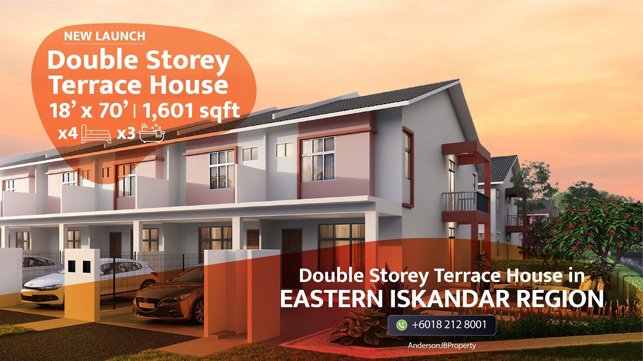 New Launch Double Storey Terrace House in Eastern Iskandar Region, Johor!