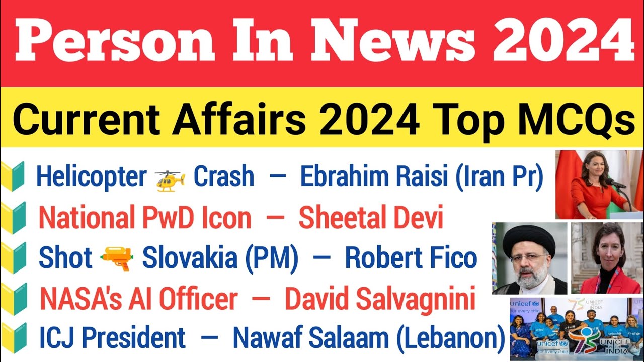 | Person In News 2024 Current Affairs | PM and President Of Important Countries 2024 |