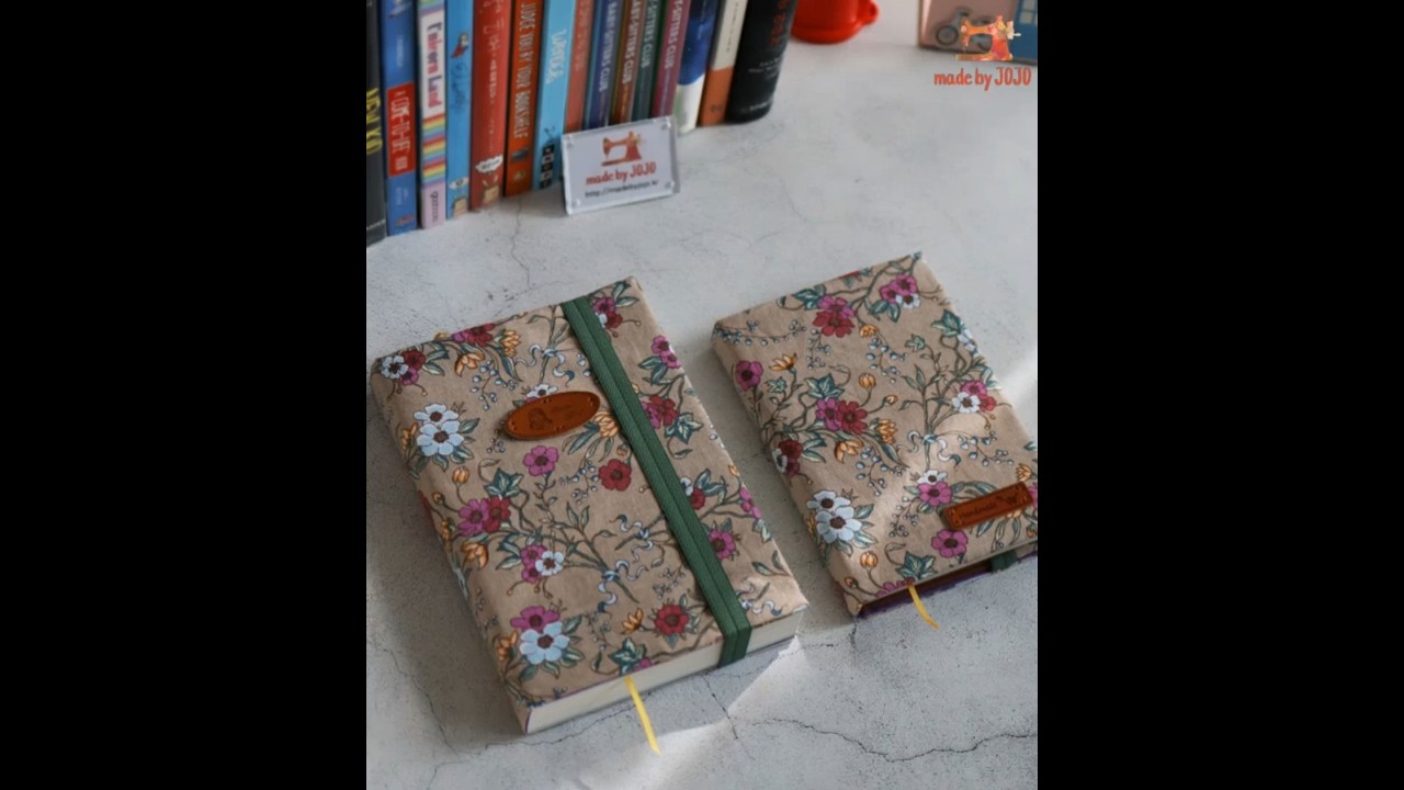 Как легко сделать тканевую обложку для книги нужного вам размера @madebyJOJO #shorts