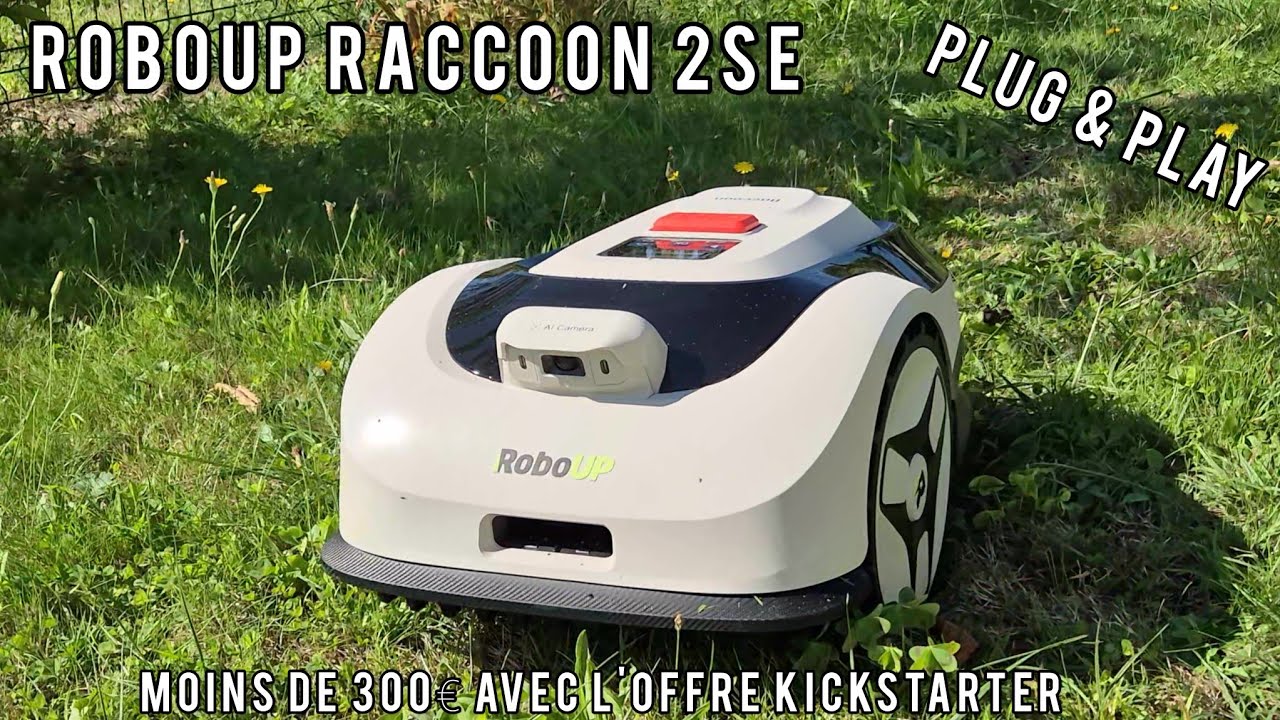 [ROBOUP] RACCOON 2SE - Robot tondeuse sans ni périphérique ni RTK, installation facile et rapide
