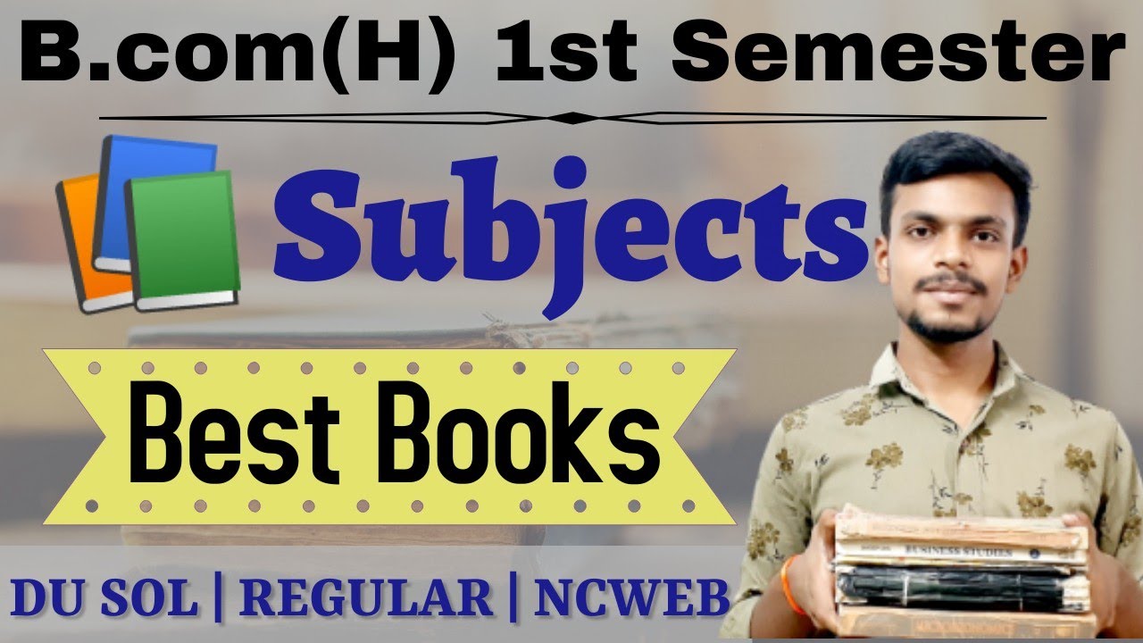 Bcom Honours 1st Year Subjects || For Semester 1|| Du Sol | Regular | Ncweb || By Sahu Academy