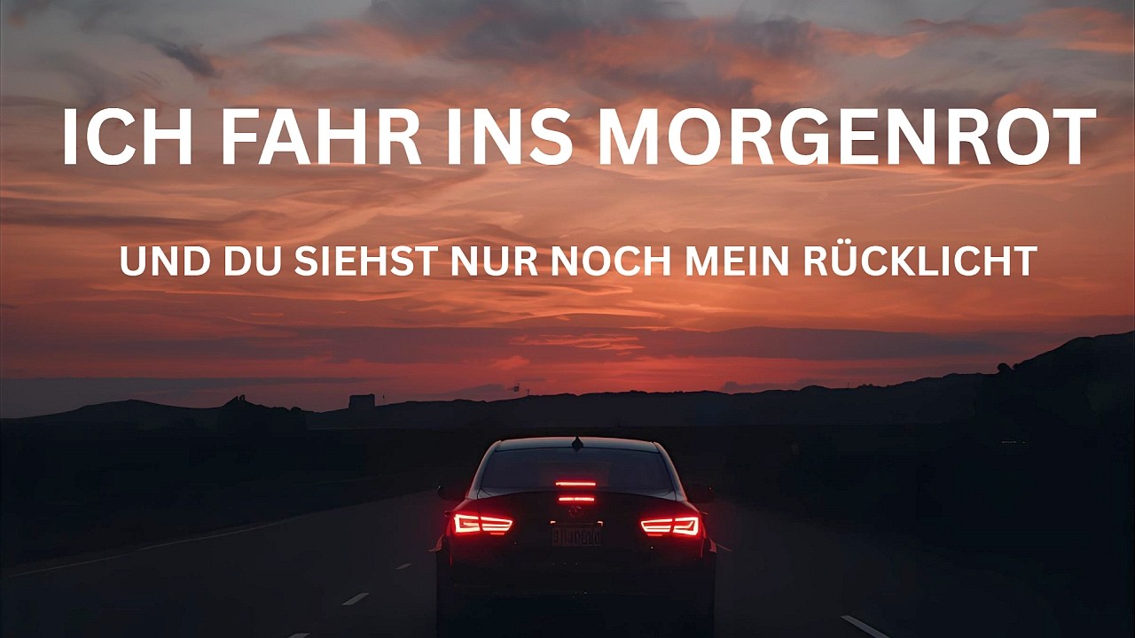 Ich fahr ins Morgenrot|Ein spritziger Schlager  über Abschied, Freiheit und den Mut neu zu beginnen.
