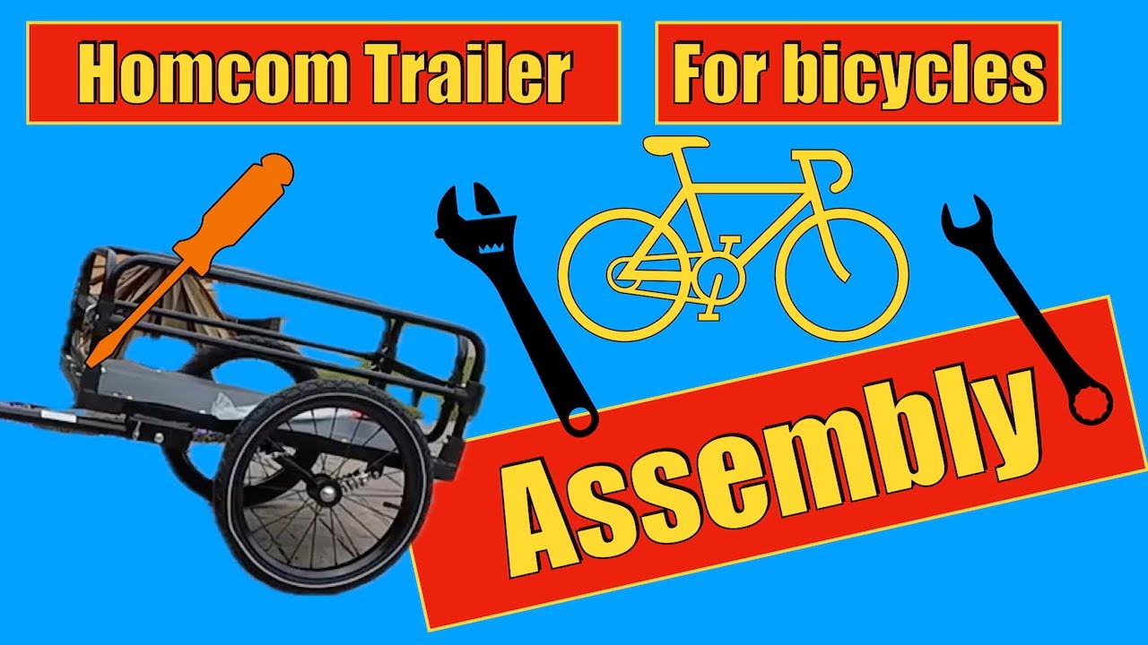 Homcom Trailer for bicycles assembly