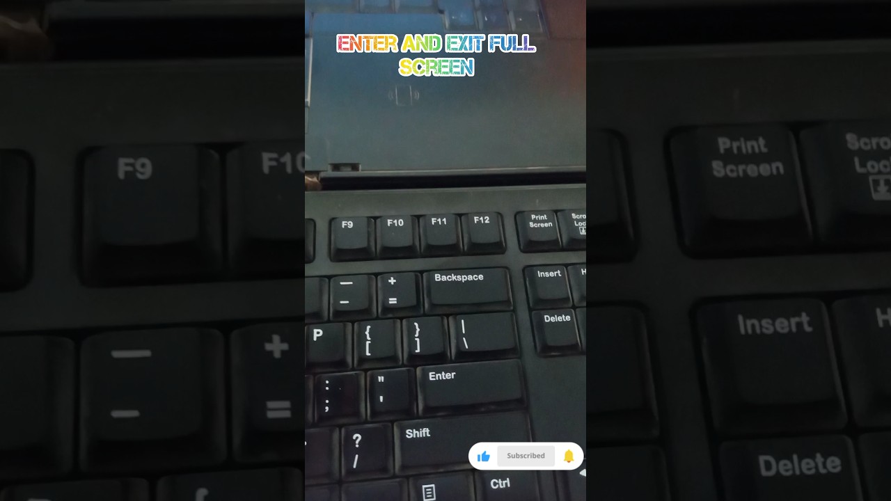 How to Enter and Exit Full Screen Function #shorts #shortvideo