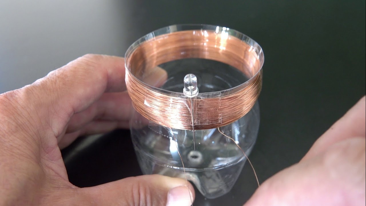 ネオジム磁石ぶんぶんゴマ発電機でLEDを光らせよう