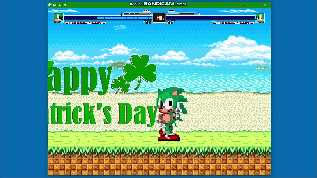 MUGEN SPECIALS: Shamrock Sonic VS Shamrock Sonic|Happy St Patrick's Day🍀|MUGEN ALL STARS 1.1B🍀🥳