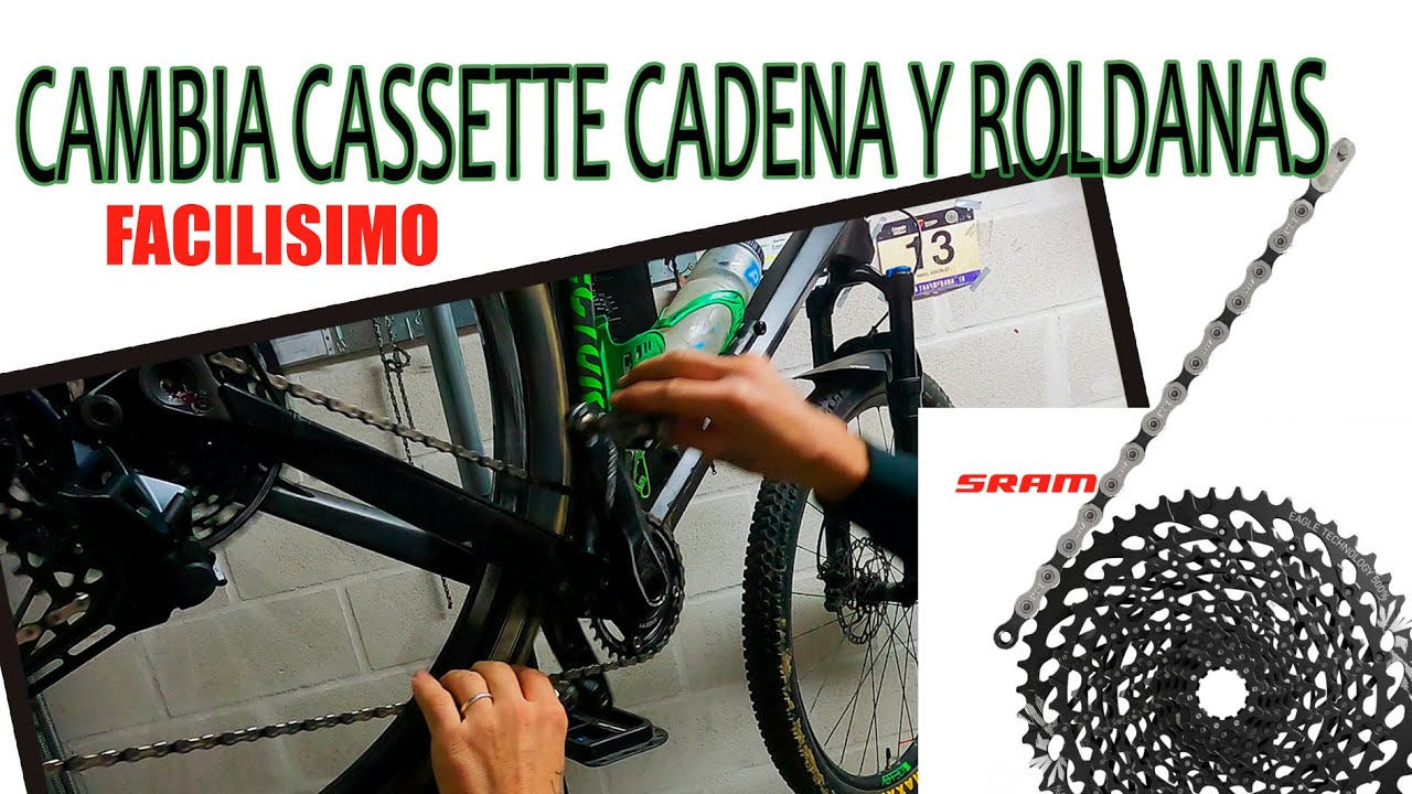 🛠️ COMO CAMBIAR EL CASSETTE, CADENA SRAM EAGLE Y ROLDANAS XT /MECANICA DE BICICLETA🛠️